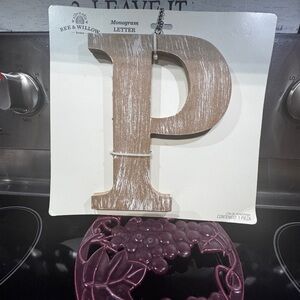 Brown Monogram Letter Wall Decor